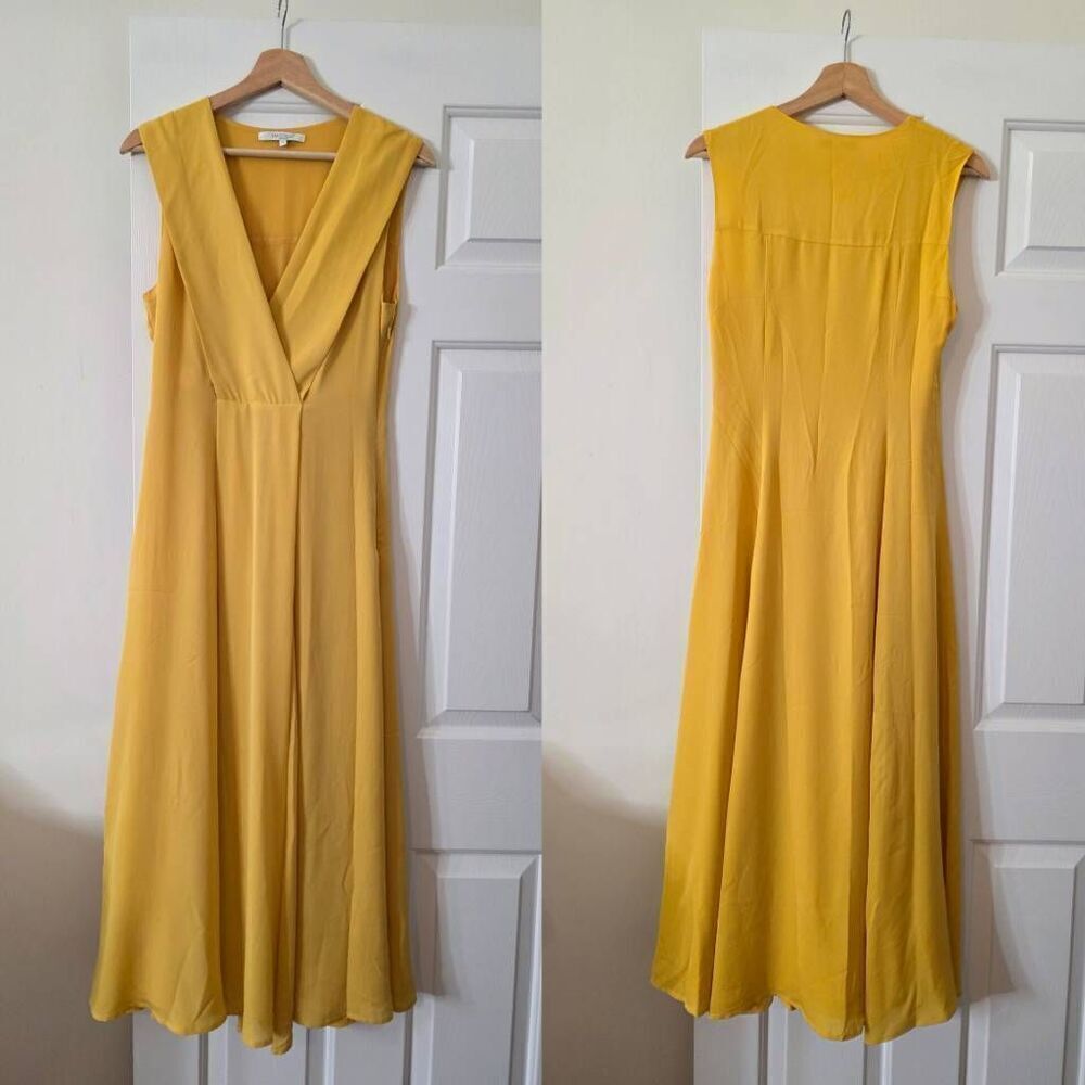 Santorelli Yellow Silk Dress 42